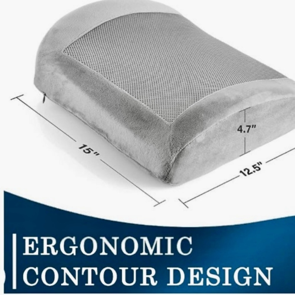 Ergonomic Gray Memory Foam Support Pillow - Picture 5 of 12
